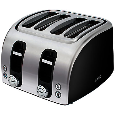 AEG AT7104B-U 4-Slice Toaster, Gloss Black